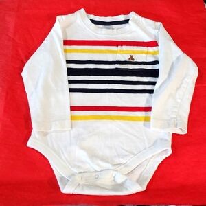 Baby Gap Striped Long Sleeve One-Piece Size 18-24M